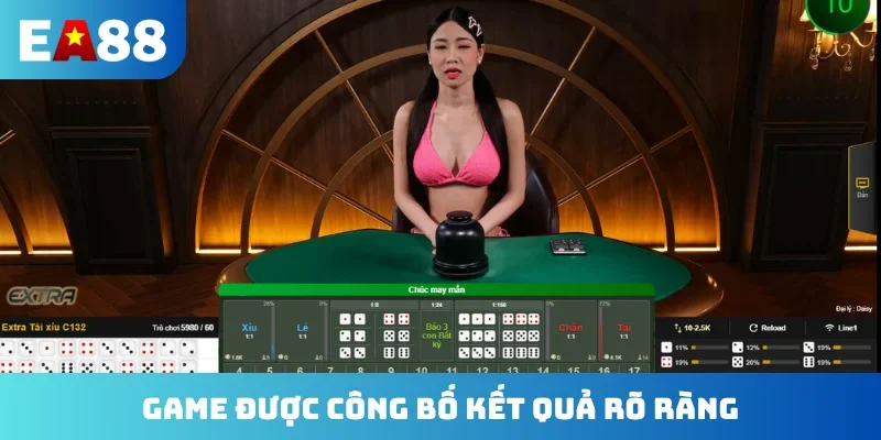 Game được công bố kết quả rõ ràng