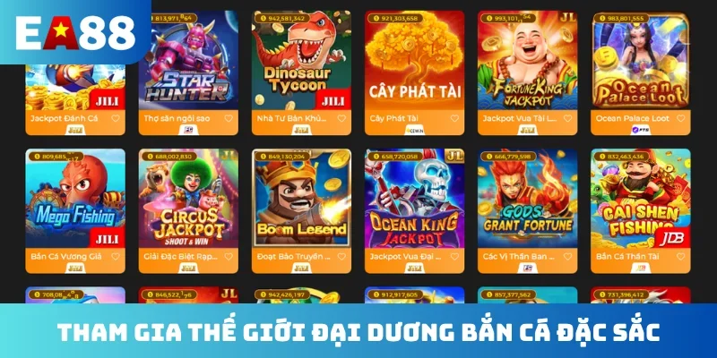 Tham gia thế giới đại dương bắn cá đặc sắc